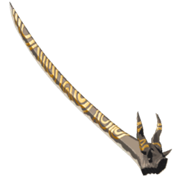 A picture of Silver Lynel Saber Horn